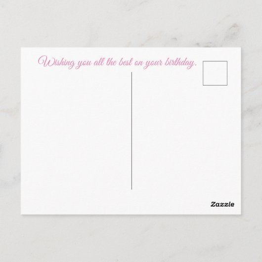 Mooie verjaardagskaart briefkaart (Achterkant)