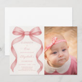 Mooie verjaardagsuitnodiging met foto kaart (Voorkant / Achterkant)