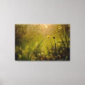 Mooie verlichting Misty Rain Kleine bloemen Canvas Afdruk (Voorkant)