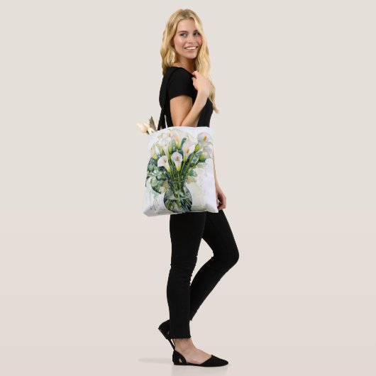 Mooie vers geplukte Calla Lilies Draagtas (Op model)