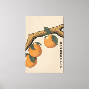 Mooie verse sinaasappels canvas afdruk