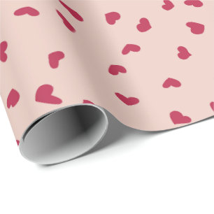 Mooie verspreide rode hartdoodles cadeaupapier