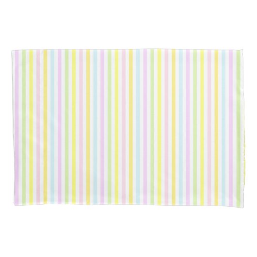 Mooie verticale strepen in pastelkleuren kussensloop (Voorkant)