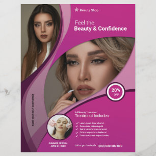 Mooie verzorging salon flyer