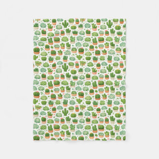 Mooie vetplant naadloos patroon fleece deken
