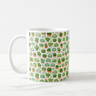 Mooie vetplant naadloos patroon koffiemok
