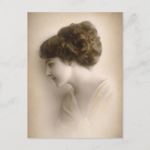 Mooie Victoriaans Dame Portrait Briefkaart