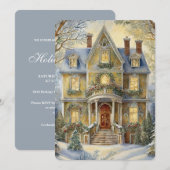 Mooie Victoriaans feestuitnodiging Kaart (Voorkant / Achterkant)