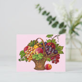 Mooie Victoriaans fruitmand Briefkaart (Staand voorkant)
