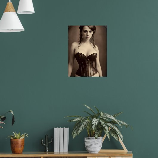 Mooie Victoriaans kerkvrouw Poster (Woonkamer 1)