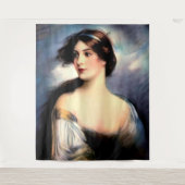 mooie Victoriaans vrouw met windenergie Wandkleed (Voorkant)