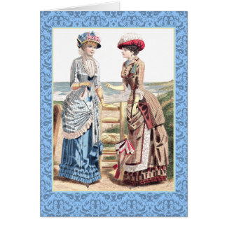 Mooie Victoriaans vrouwen in het strand