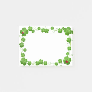 Mooie vierbladige klavers en lieveheersbeestjes Po Post-it® Notes
