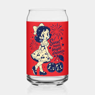 Mooie Vierde Juli Onafhankelijkheidsdag Blikvorm Glas