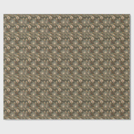 Mooie Vintage Art Nouveau Bloemenschildering Patro Cadeaupapier