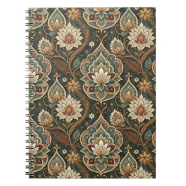 Mooie Vintage Art Nouveau Bloemenschildering Patro Notitieboek