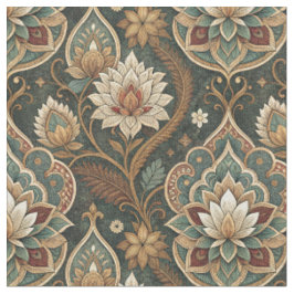 Mooie Vintage Art Nouveau Bloemenschildering Patro Stof