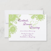 Mooie Vintage Bloem Bruiloft RSVP Kaart (Voorkant)