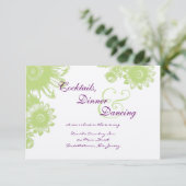 Mooie Vintage Bloem Bruiloft RSVP Kaart (Staand voorkant)