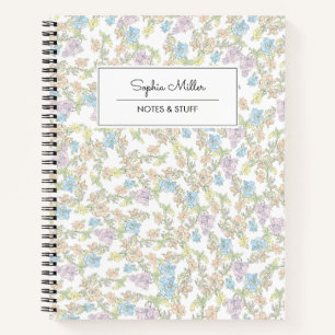 Mooie Vintage Bloem Coquette Spiraal Notitieboek