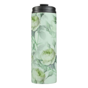 Mooie vintage bloemen thermosbeker