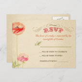 Mooie vintage bruiloft RSVP briefkaarten (Voorkant / Achterkant)