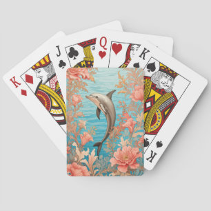 Mooie Vintage Dolfijn Pokerkaarten