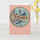 Mooie Vintage Franse Kaarten en Briefkaarten (Gele Bloem)