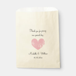 Mooie vintage hartjes trouwfeest zakjes