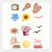 Mooie vintage journakl sticker collage