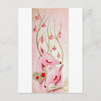 Mooie Vintage Kerstrendier Feestdagenkaart