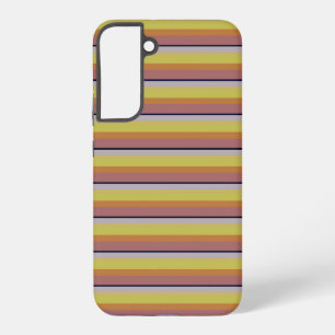Mooie vintage kleuren strepen samsung galaxy hoesje