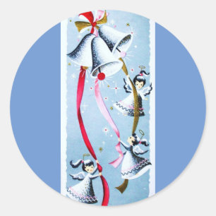 Mooie Vintage Mid Century Mod Retro Angels Ronde Sticker