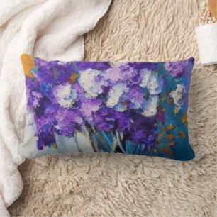Mooie Vintage Paarse Bloemen Kussen