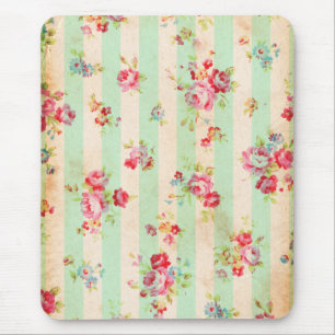 Mooie vintage rozen en andere bloemen muismat