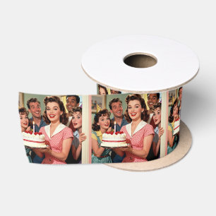 Mooie Vintage Verjaardag Vrienden Cadeau Verpakkin Lint
