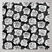 Mooie vintage zwarte en witte rozen