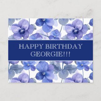 Mooie Violas Bloemen Gelukkige Verjaardag Briefkaart