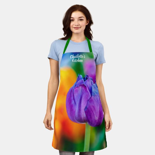 Mooie Violet Tulp Flower Schort (Gedragen)