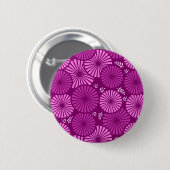 Mooie, violette retro bloemenButton Ronde Button 5,7 Cm (Voorkant /achterkant)