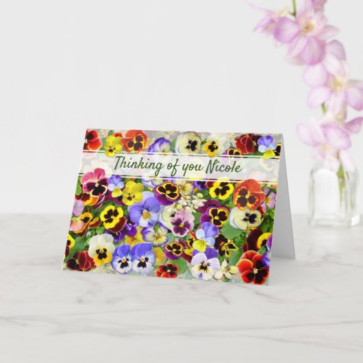 Mooie Viooltjes Beterschap Gewenst Kaart (Orchidee)