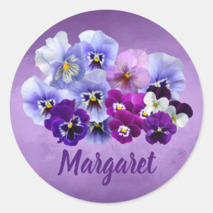 Mooie Viooltjes Gepersonaliseerde Stickers Envelop