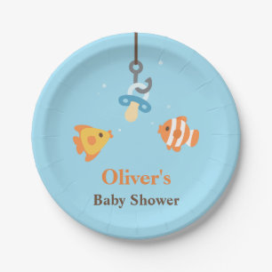 Mooie vis aas vis thema baby shower benodigdheden papieren bordje