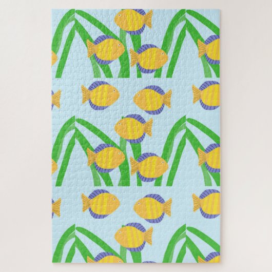 Mooie vissen schilderij kunst legpuzzel (Verticaal)