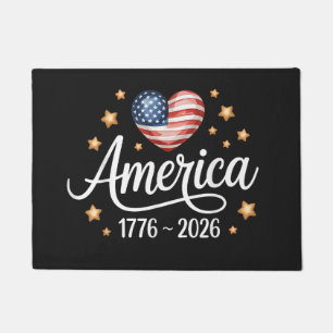 Mooie Vlag Hart 1776-2026 4 juli 250ste Deurmat