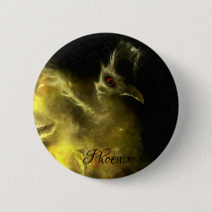 Mooie vlam Kleine Feniks Ronde Button 5,7 Cm