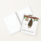 Mooie vleermuis slapende kinderen kunst schetsboek notitieboek (Binnen)