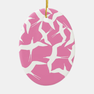Mooie Vliegende Vogels Patroon Product Keramisch Ornament