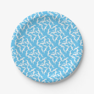 Mooie Vliegende Vogels Patroon Product Papieren Bordje