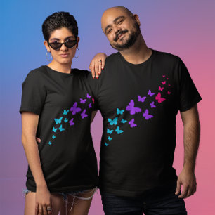 Mooie Vlinder Androgene Trots Ontwerp T-shirt